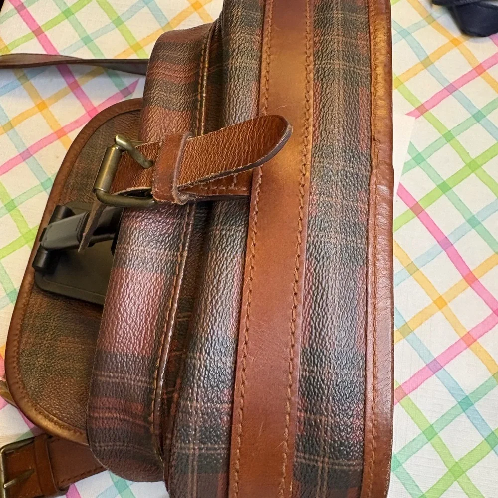Ralph Lauren vintage Brown and Black Checkered Crossbody Bag - Picture 4 of 6